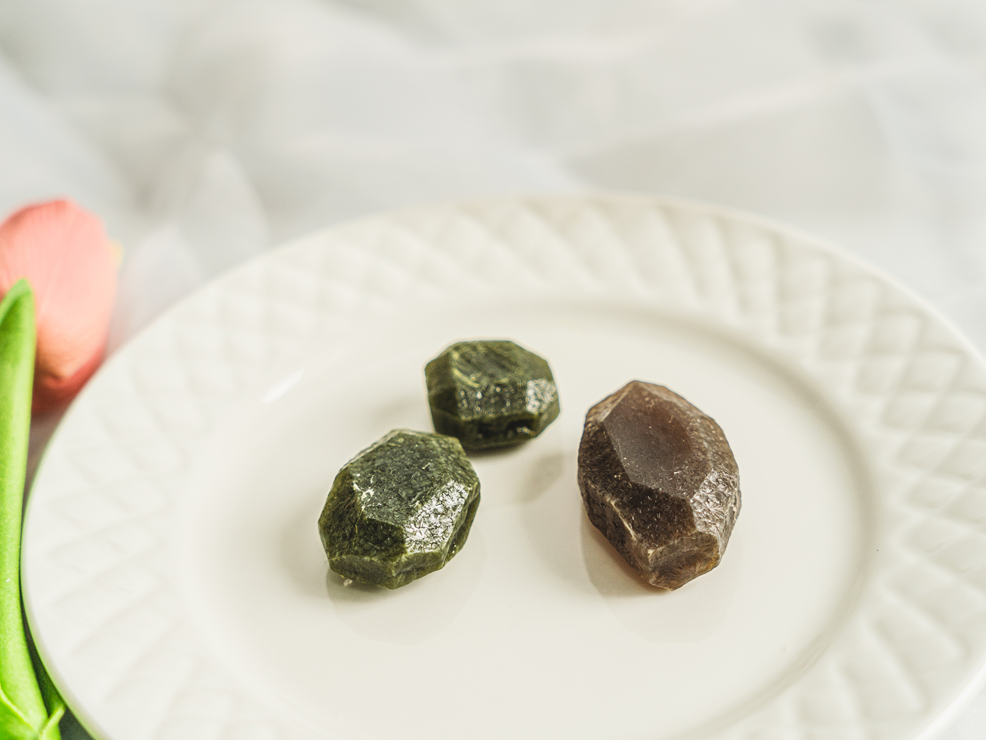 Crystal candy tea selection Matcha and Hojicha