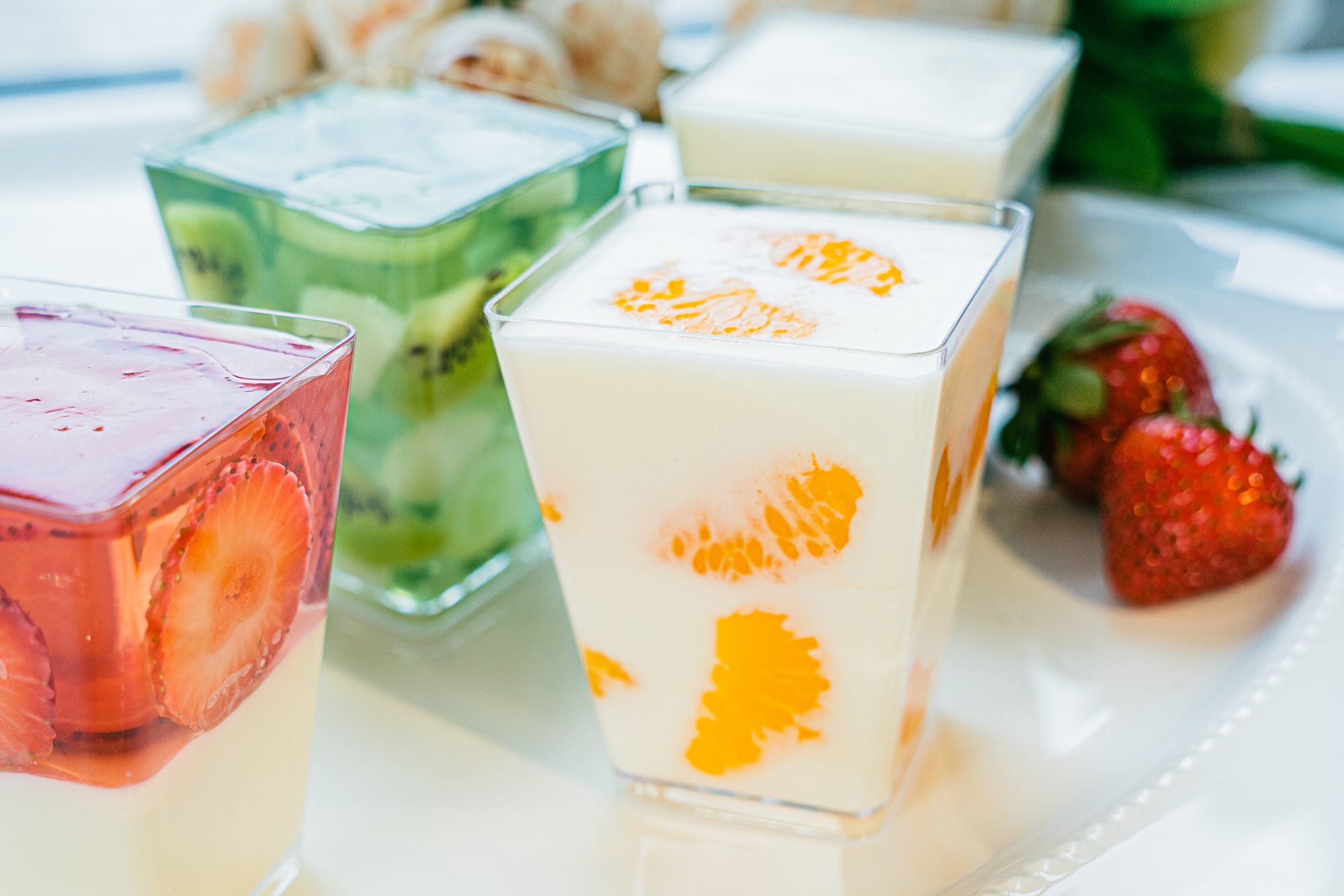 Kanten jelly rich milk pudding cup